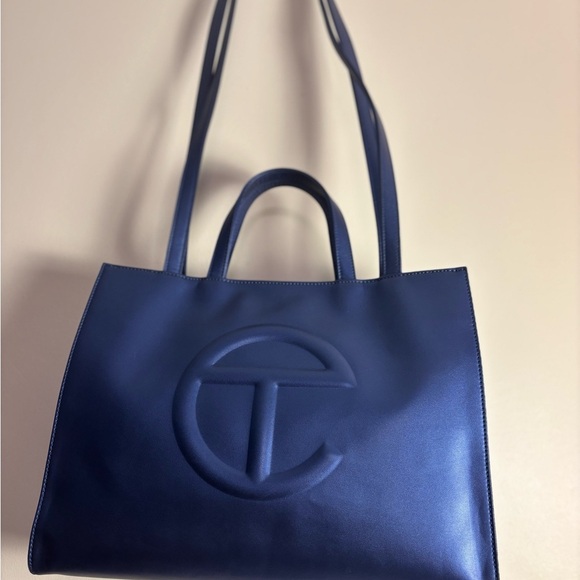 Telfar Medium Cobalt Shopping Bag w/ Dust Bag •EUC• - Picture 2 of 16